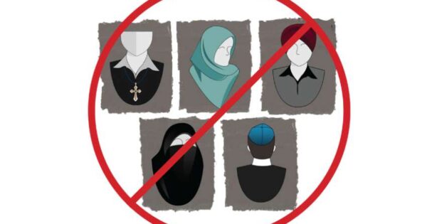 Illustration Depicting What Quebec is Banning Under Bill 21 in Article by Hizb ut-Tahrir Canada